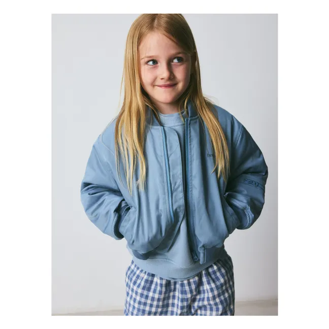 Adrian Recycled Fiber Bomber | Light Blue