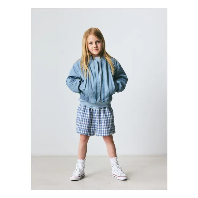 Adrian Recycled Fiber Bomber | Light Blue