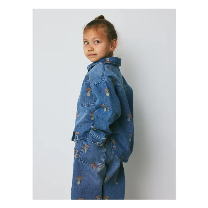 Nohr Mushroom Camisa Vaquera Rojo Algodón Ecológico | Azul- Imagen del producto n°1