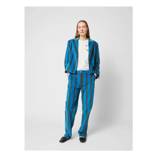 Pantalones de terciopelo a rayas - Colección Mujer | Azul Marino