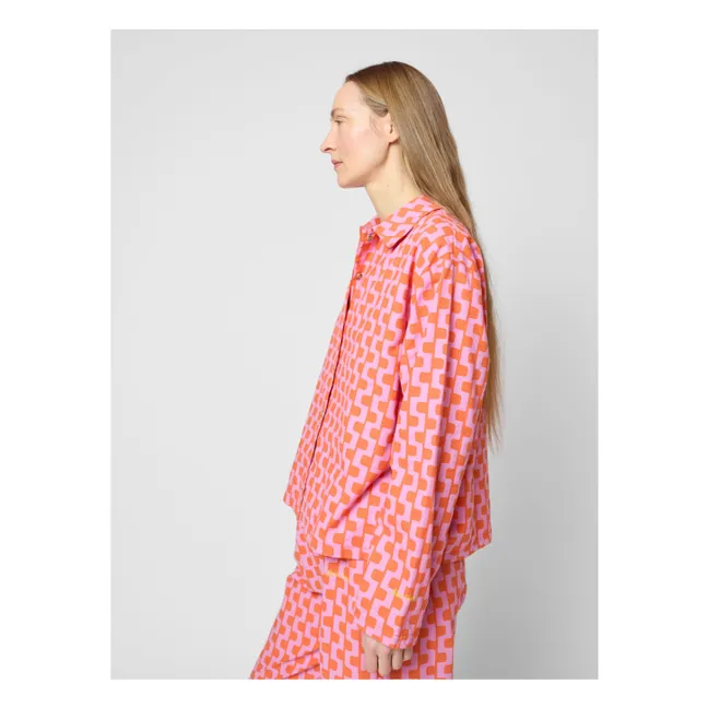 Pijama de algodón orgánico estampado - Colección Mujer | Violeta