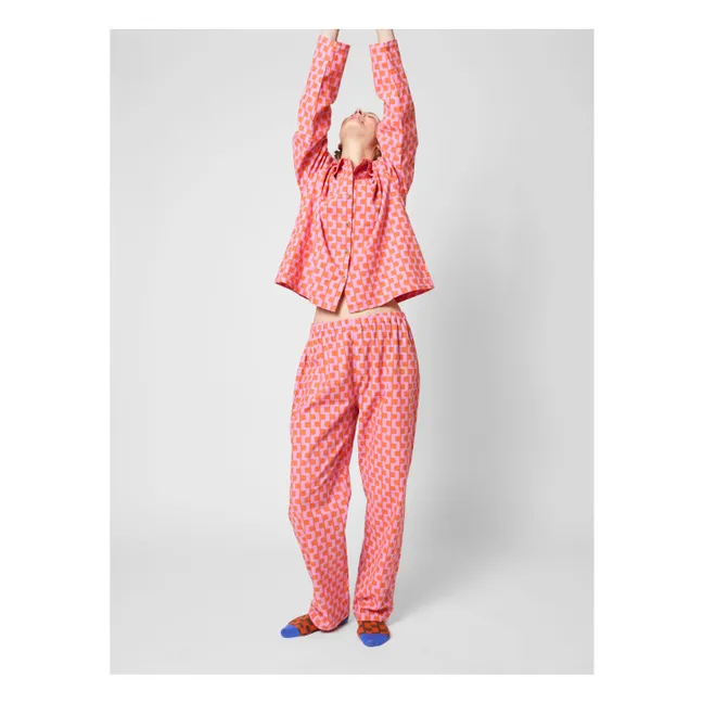 Pijama de algodón orgánico estampado - Colección Mujer | Violeta