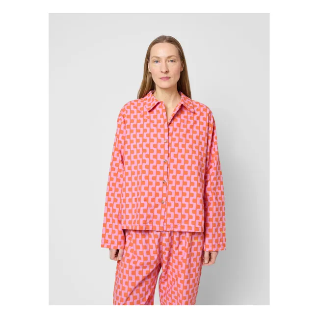 Pijama de algodón orgánico estampado - Colección Mujer | Violeta