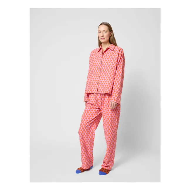 Pijama de algodón orgánico estampado - Colección Mujer | Violeta