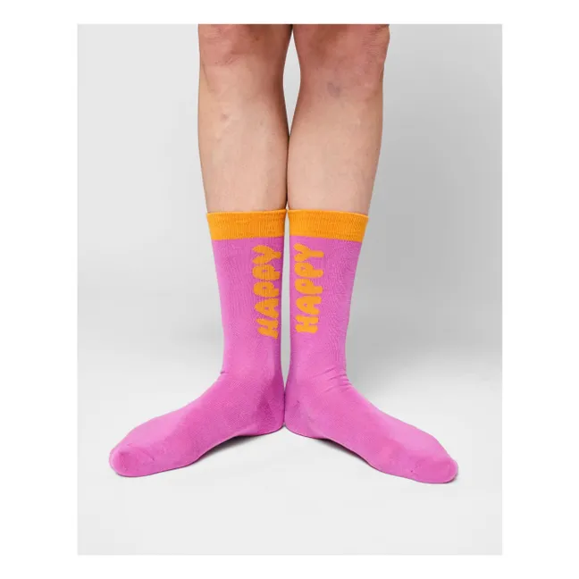 3 Pares de Calcetines Happy de Algodón Ecológico - Colección Mujer | Verde