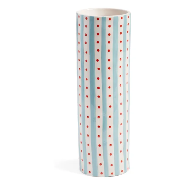 Clash Dot Vase | Hellblau