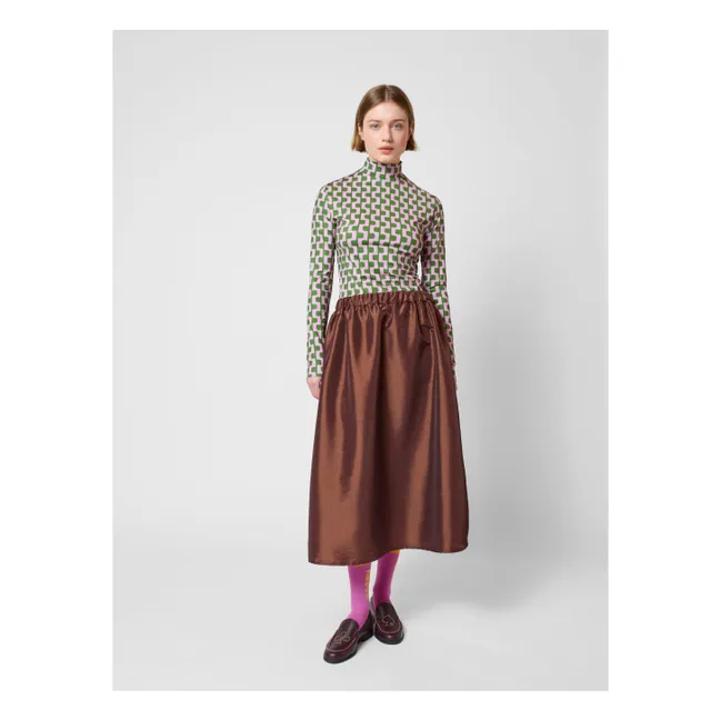 Camiseta de cuello alto estampada - Colección Mujer | Violeta