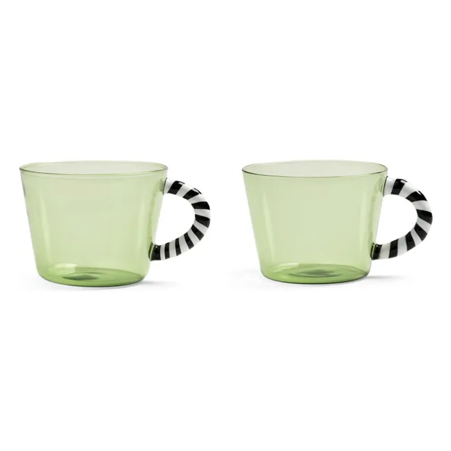 Vasos de cristal Duet - Lote de 2 | Verde
