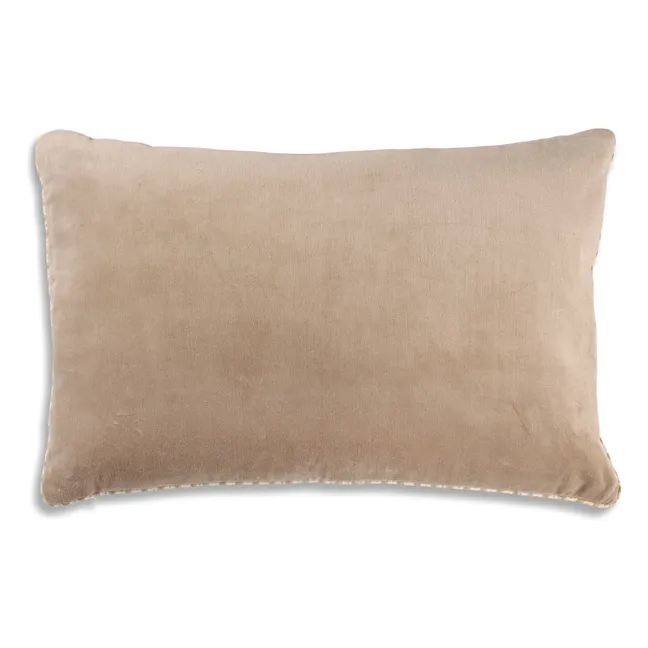 Yuki Grey velvet reversible cushion