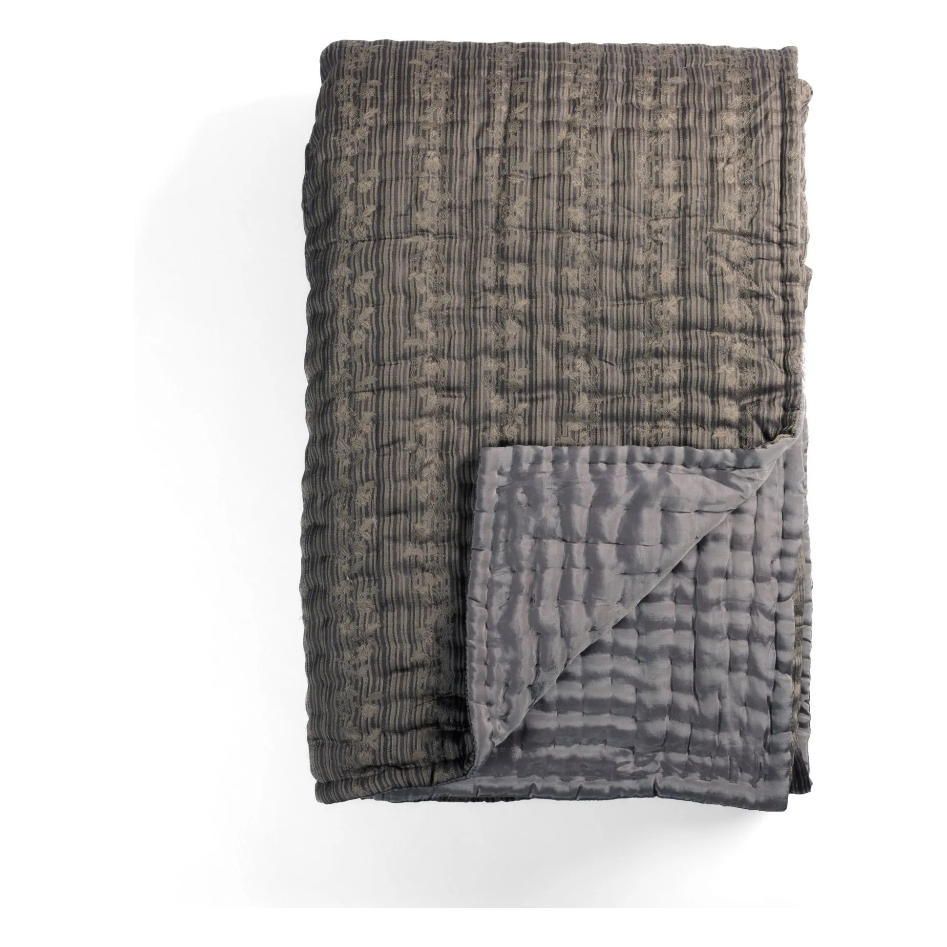 Le Monde Sauvage Khaki Ritournelle Silk Bedspread