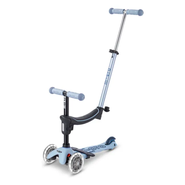 Mini Micro Deluxe Rock&amp;Go LED Scooter | Azul Claro