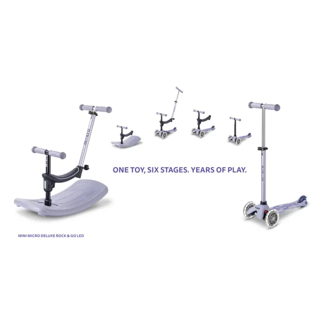 Trottinette évolutive Rock&Go LED | Lavande
