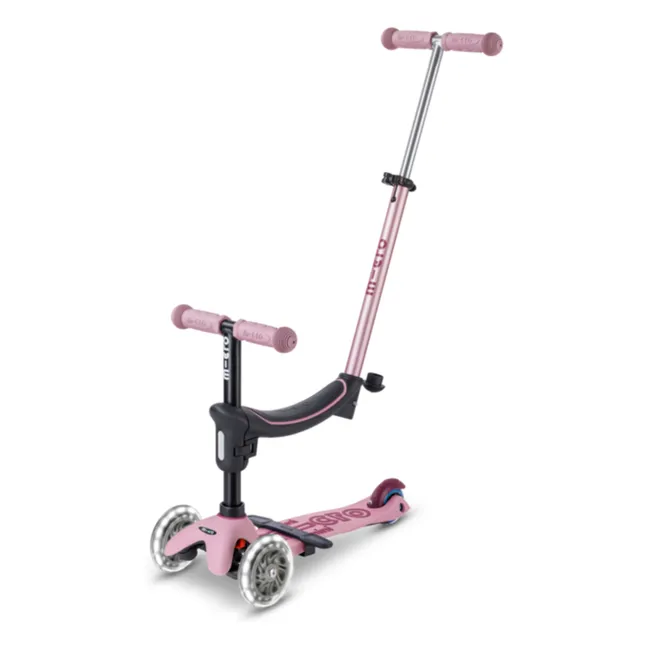 Trottinette évolutive Mini Micro Deluxe Rock&Go LED | Vieux Rose