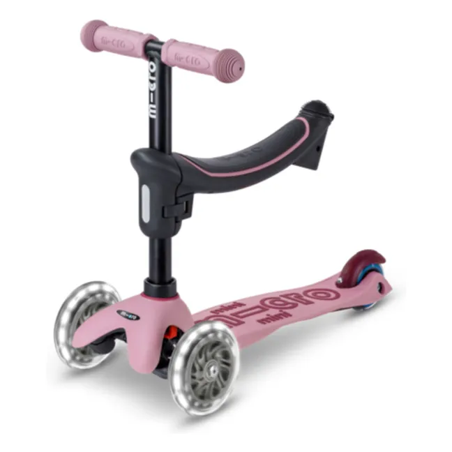 Mini Micro Deluxe Rock&amp;Go LED Scooter | Rosa Viejo