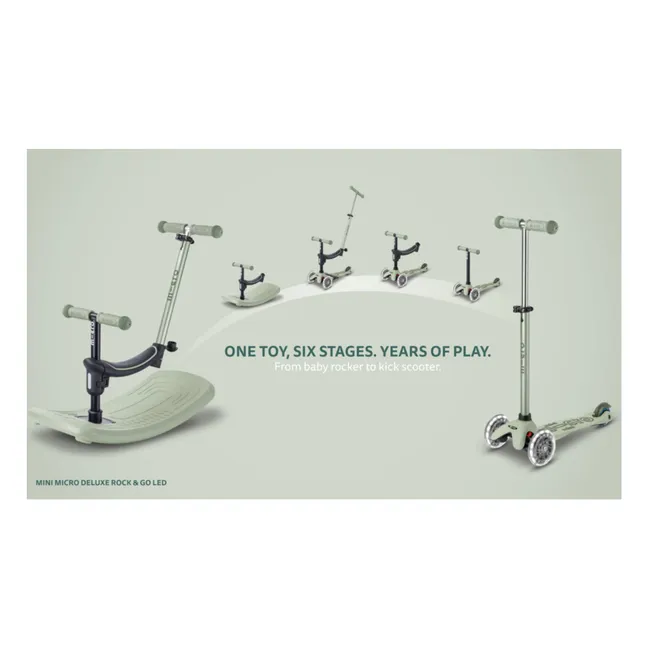 Trottinette évolutive Rock&Go LED | Sauge