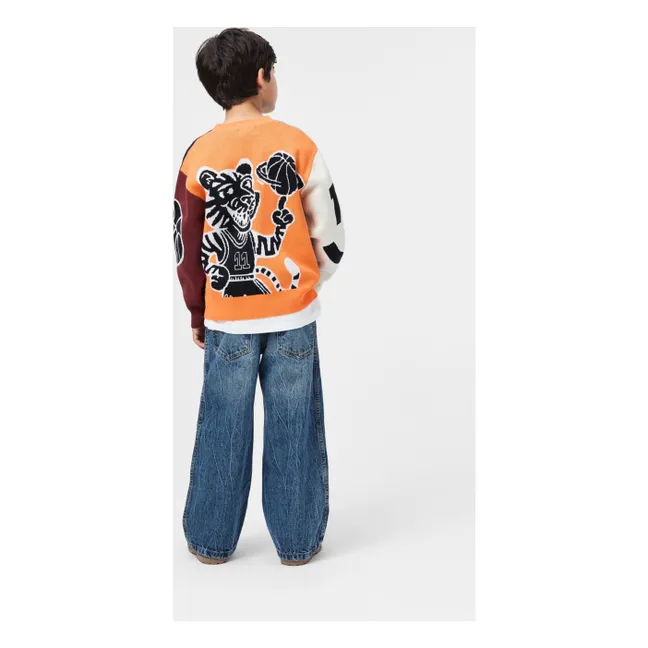 Burt Basketball Organic Cotton Cardigan | Black