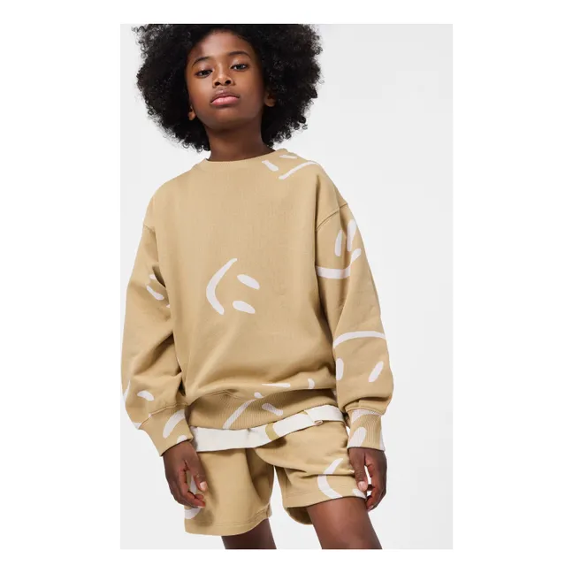 Sweat Monti Smiles Coton Bio | Beige