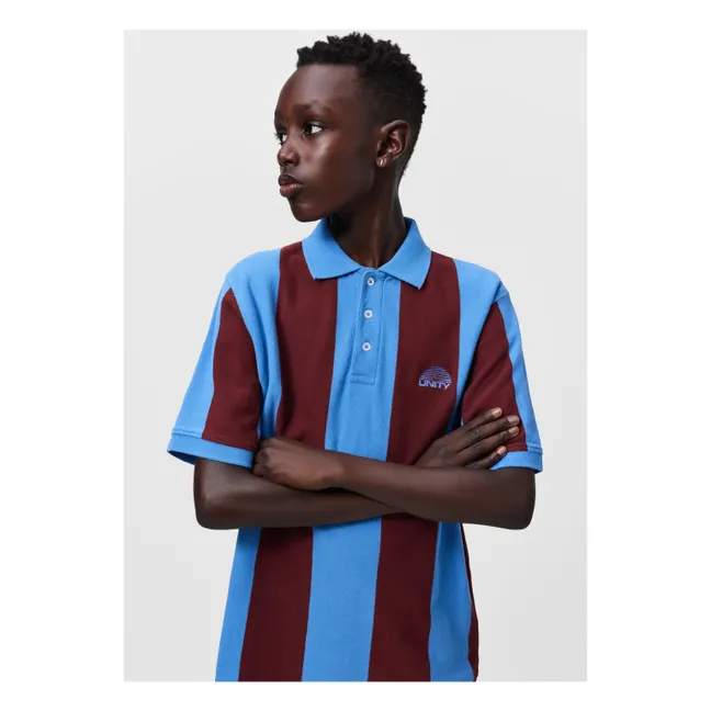 Polo Reyo Rayé Coton Bio | Bleu