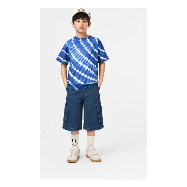 Riley Tie and Dye Organic cotton T-shirt | Blue