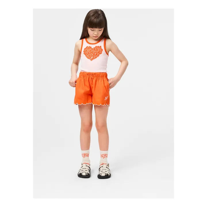 Pantalones cortos Addie de algodón orgánico | Naranja- Imagen del producto n°1