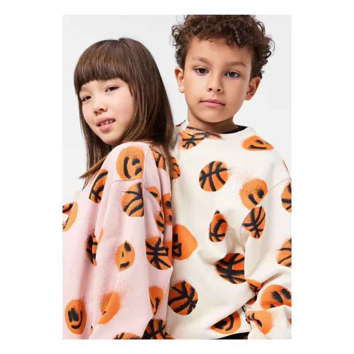 Sweat Monti Basketball Coton Bio | Ecru- Image produit n°1