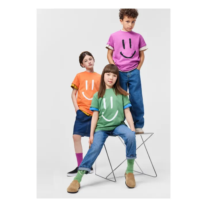 Camiseta de algodón ecológico Roxo Smile | Verde- Imagen del producto n°1