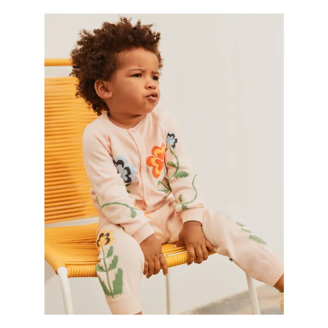 Organic Cotton Flower Floor Jogger | Pale Pink