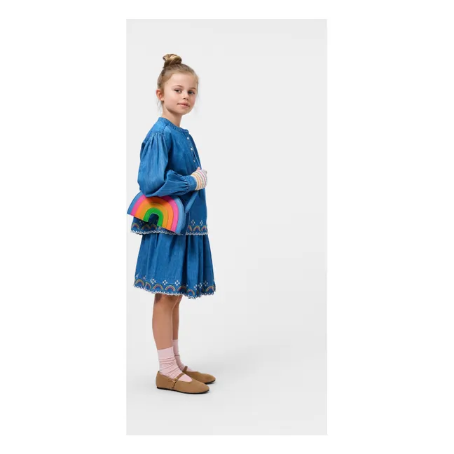 Jupe Bernie Arcs-en-ciel Coton Bio | Bleu