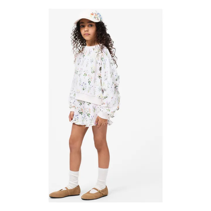 Short Acacia Fleuri Coton Bio | Ecru- Image produit n°1