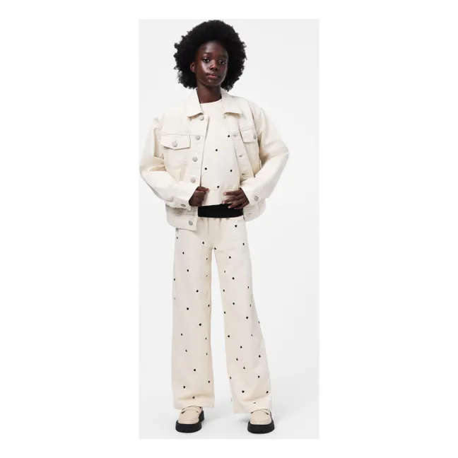 Anna Cœurs Organic Cotton Joggers | Ecru