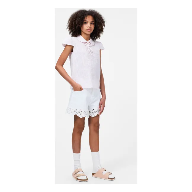 Short Denim Adalyn  | Blanc