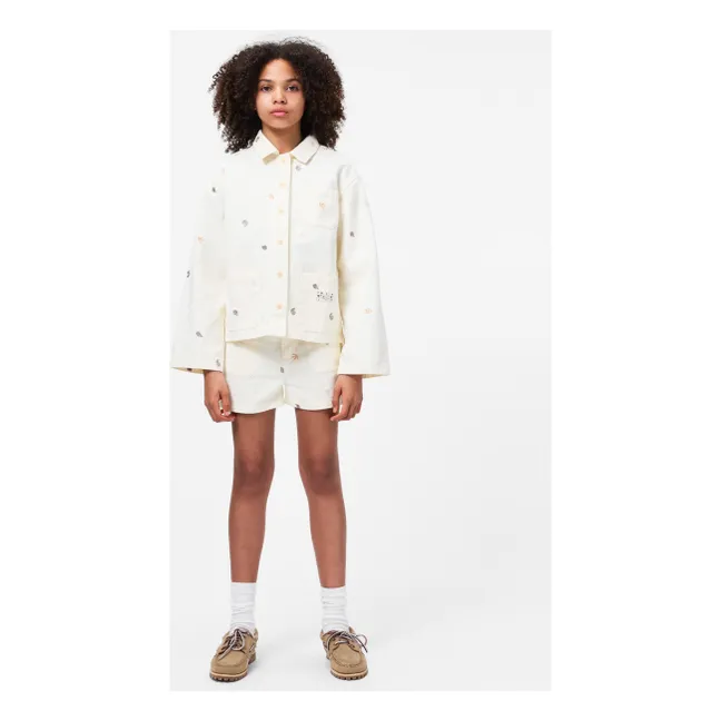 Short Amanda Coquillages Coton Bio | Ecru