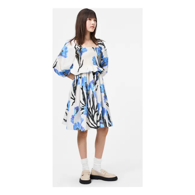 Vestido Chipie Flores Algodón Ecológico | Crudo