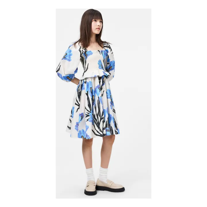 Vestido Chipie Flores Algodón Ecológico | Crudo- Imagen del producto n°1