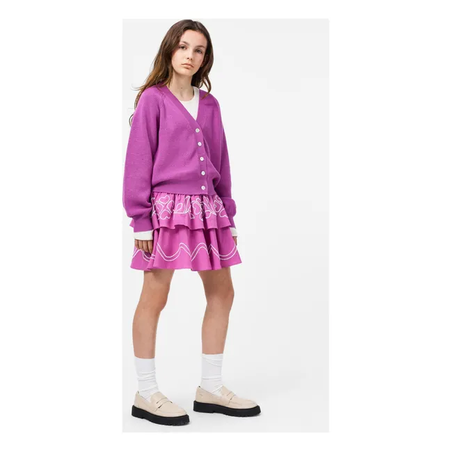 Gonna a balze Bonita Cotone organico | Viola