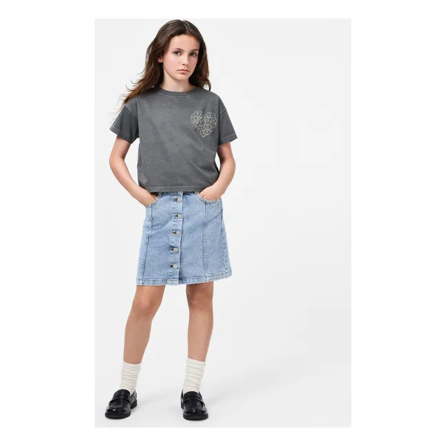 Runi Love organic cotton T-shirt | Dark grey