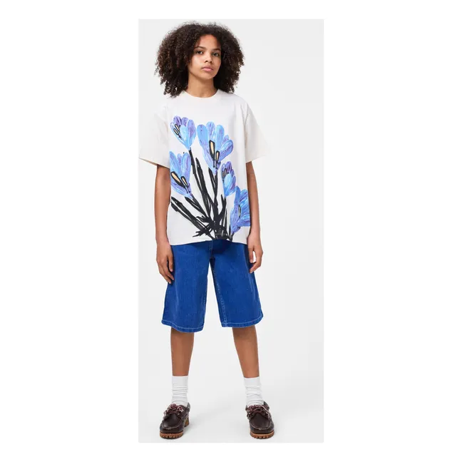 T-shirt Rodnez Fleurs Coton Bio | Ecru