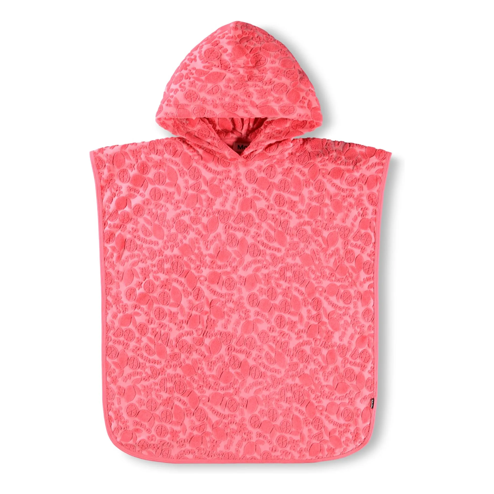 Molo Coral Poncho De Bain Beach Cover Up Textured Fruits