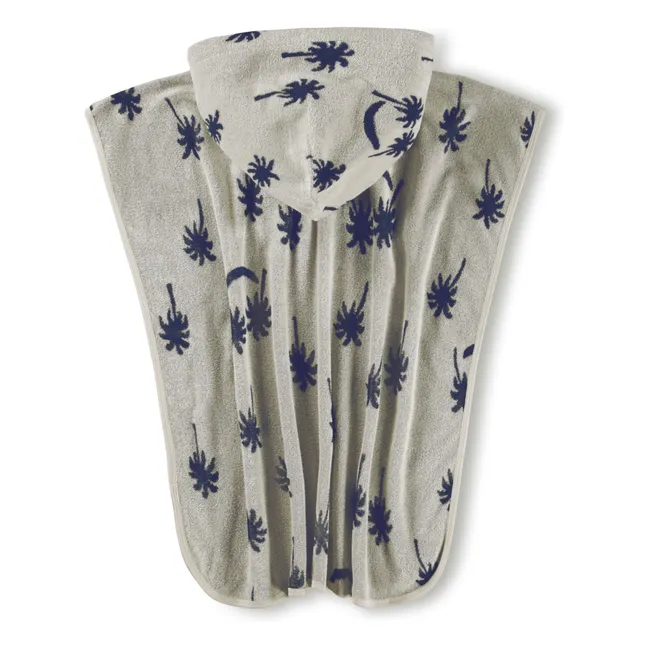 Poncho de Bain Beach Cover Up Palmiers | Gris