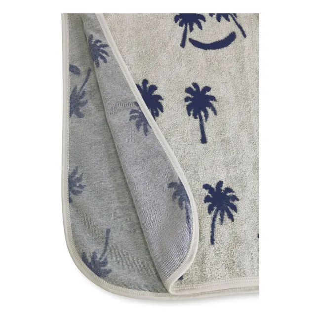 Bade-Poncho Beach Cover Up Palmen | Grau