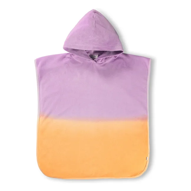 Poncho de playa bicolor | Violeta