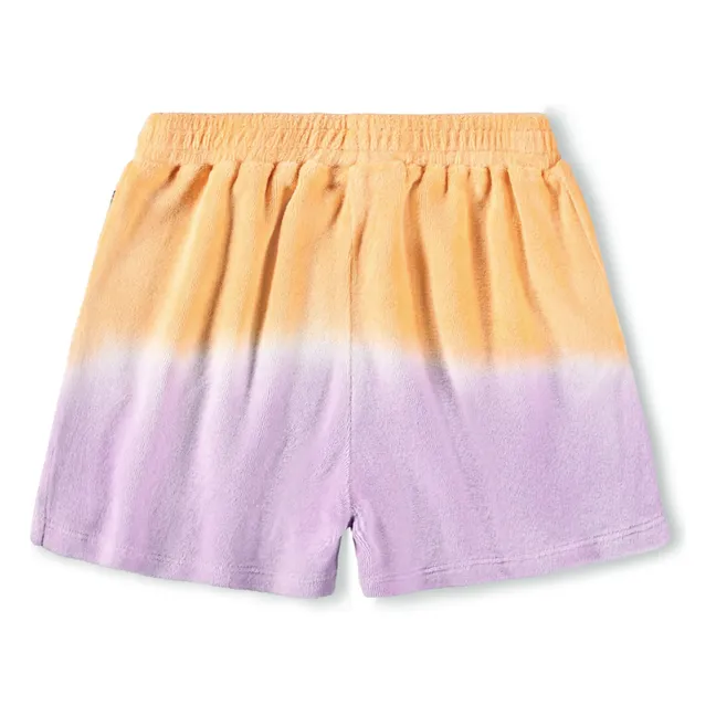 Pantalón corto de rizo bicolor Angela | Violeta