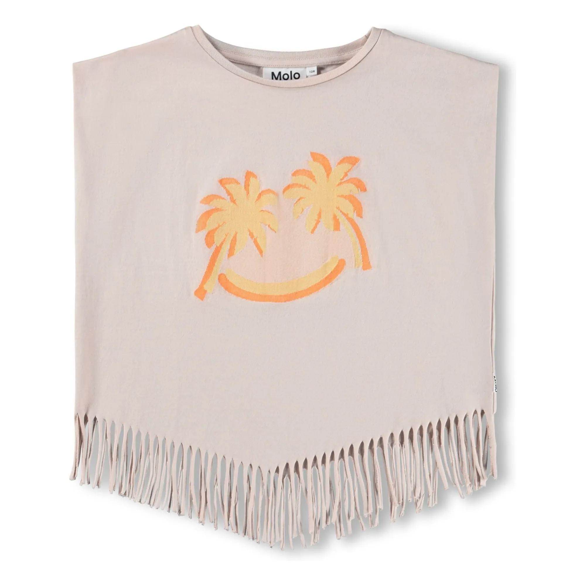 Molo Beige Poncho Rassita Palm Smile