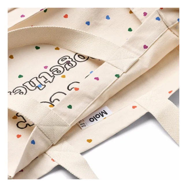 Bolsa de la compra de algodón ecológico Urg Hearts | Crudo