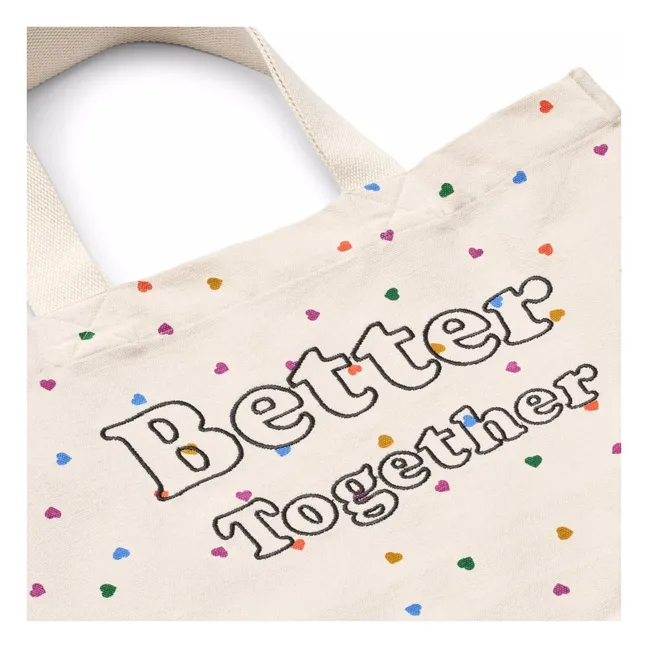 Bolsa de la compra de algodón ecológico Urg Hearts | Crudo