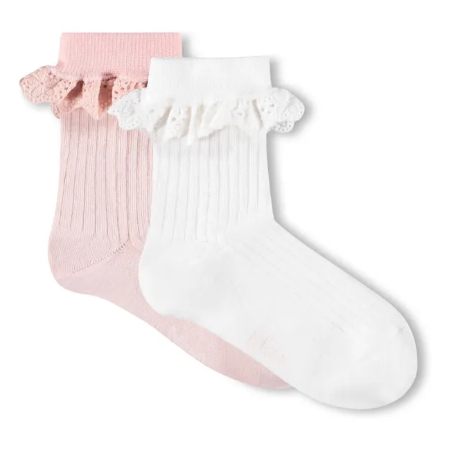 2 Paar Rüschen-Socken Nana | Blassrosa