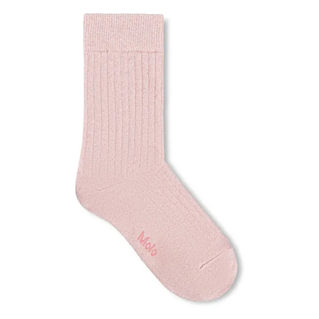 Lot de 2 Paires de Chaussettes Nomi Rayées | Rose pâle