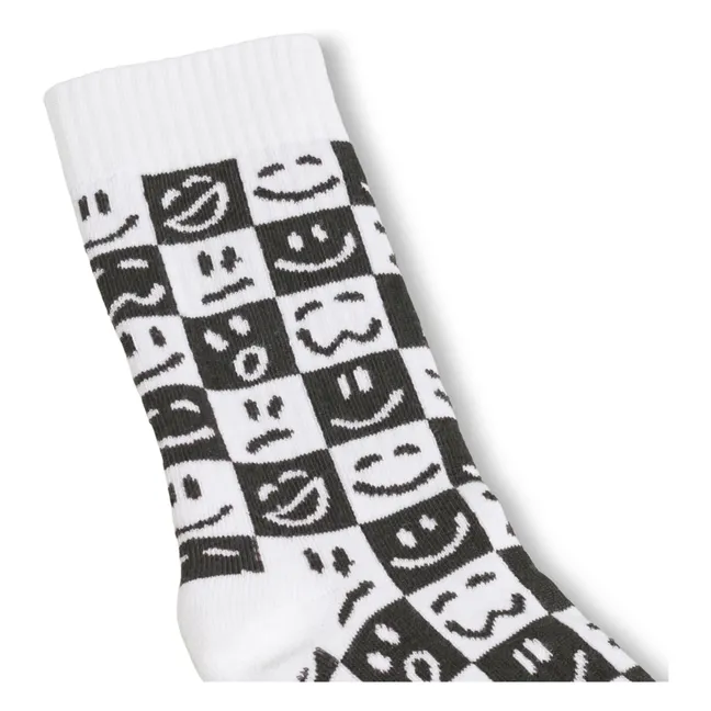 Set of 2 Pairs of Norman Damier Socks | Blue