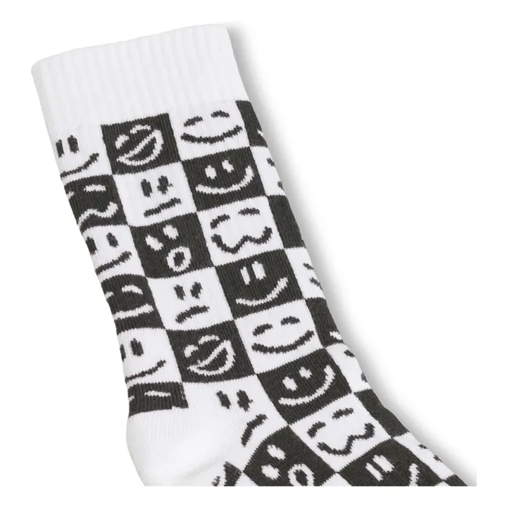 Lote de 2 pares de calcetines Norman Damier | Azul- Imagen del producto n°6