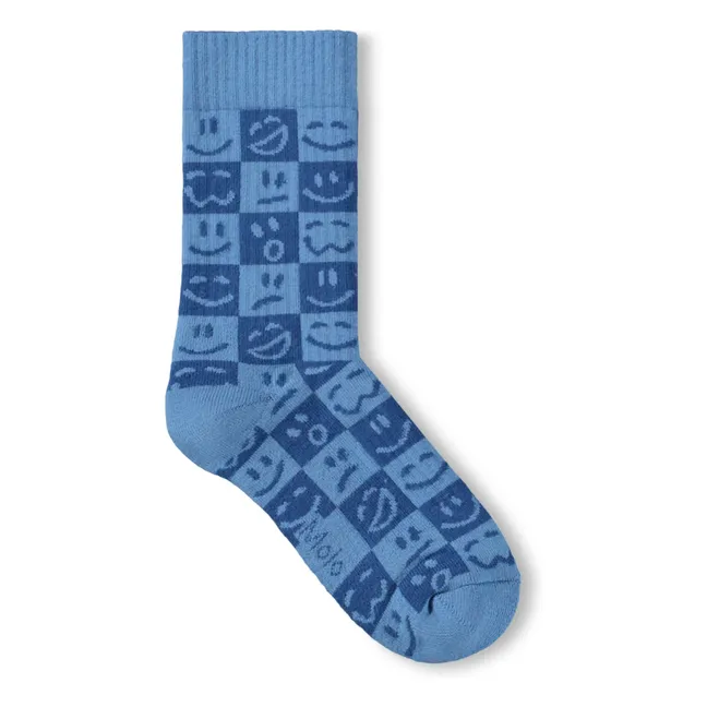 Lote de 2 pares de calcetines Norman Damier | Azul